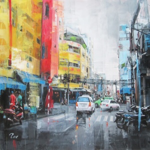 Bui Vien Street after rain
