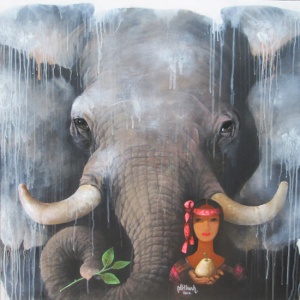 Lady & Elephant