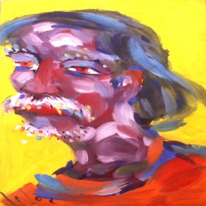 Le Tan Loc , vietnam artist , vietnam painting , portrait painting , old man