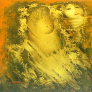 Nguyen Trung Viet , lacquer painting , nude